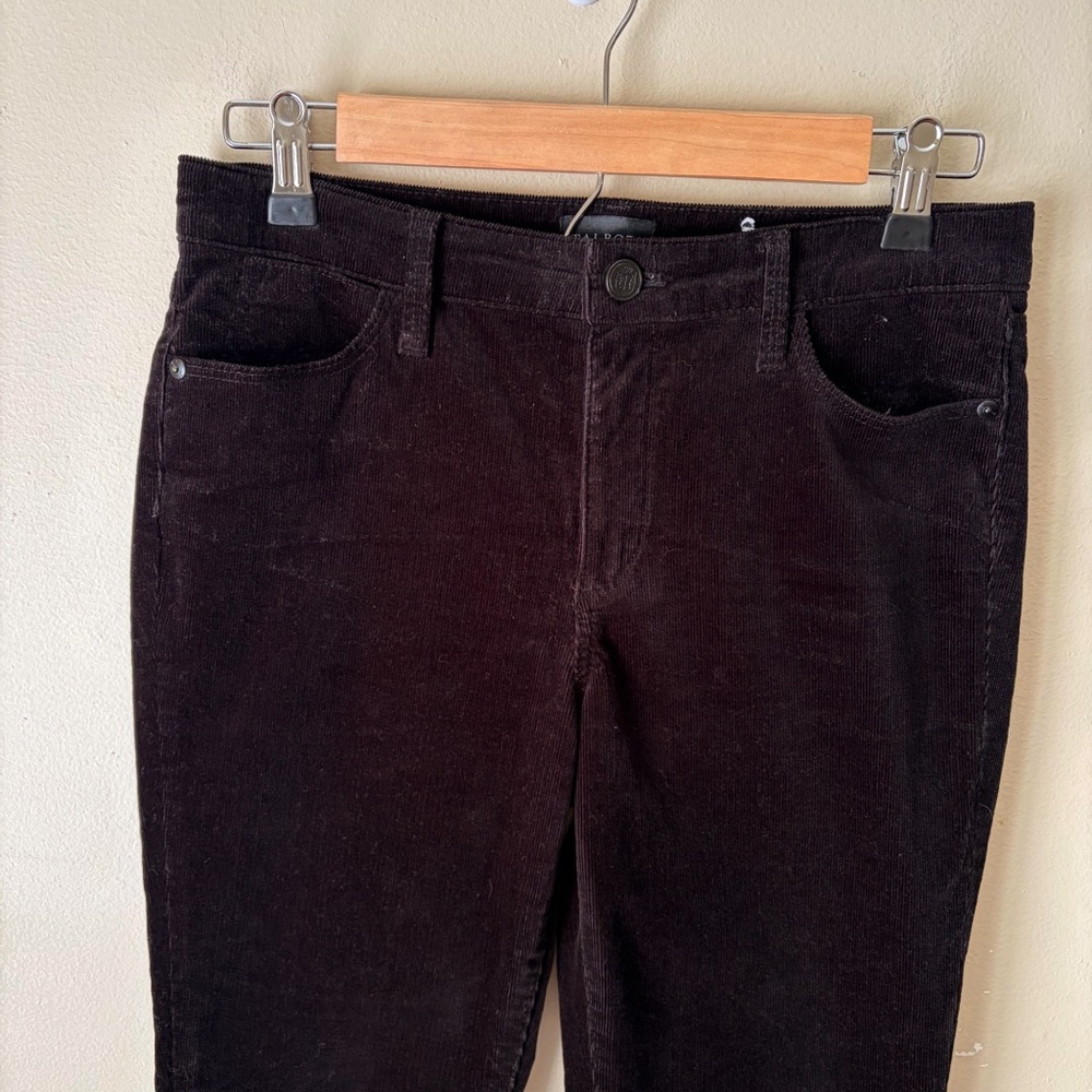 Talbots | Corduroy Jegging Pants Ribbed Mid Rise Skinny Fit Black 2P Petite - Picture 3 of 6